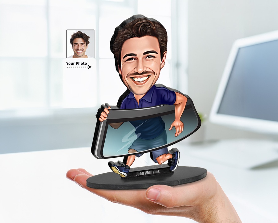 Glass Installer figurine — custom personalized Business gift, premium wood 8 inches