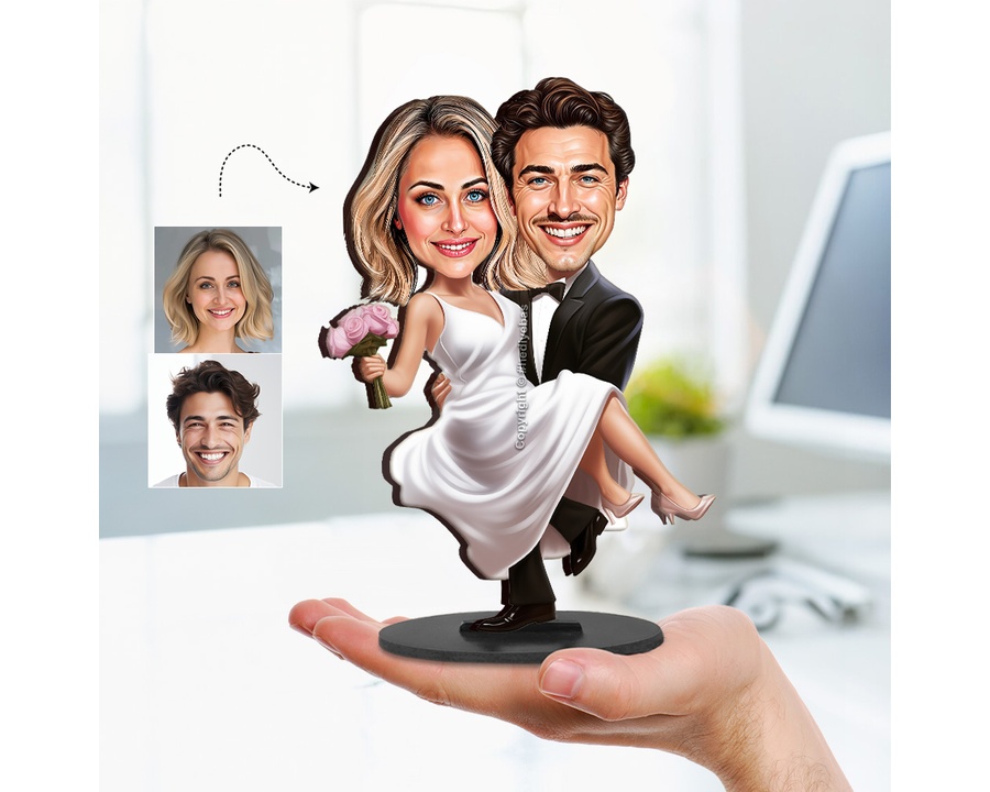 Bride & Groom — Dancing figurine — custom Family gift