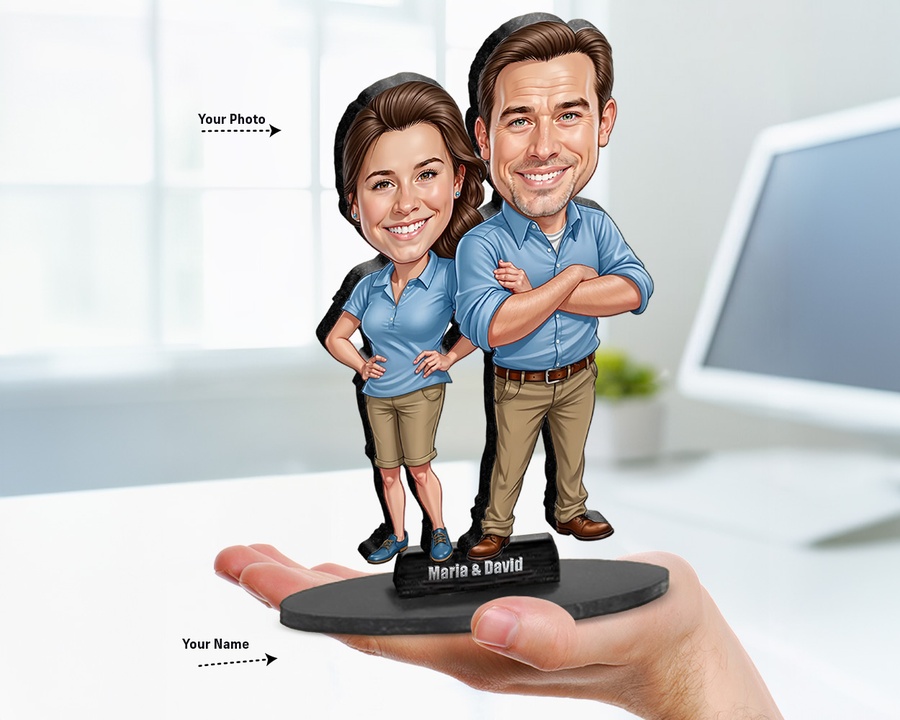 Casual Couple figurine — custom Family gift