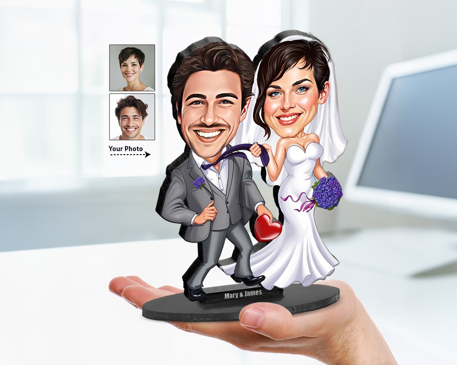 Wedding Couple figurine — custom Family gift