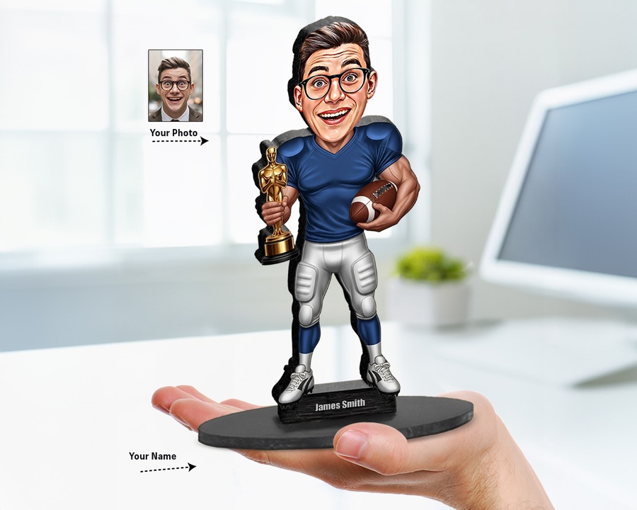 American Football Player Award figurine — custom Funny gift