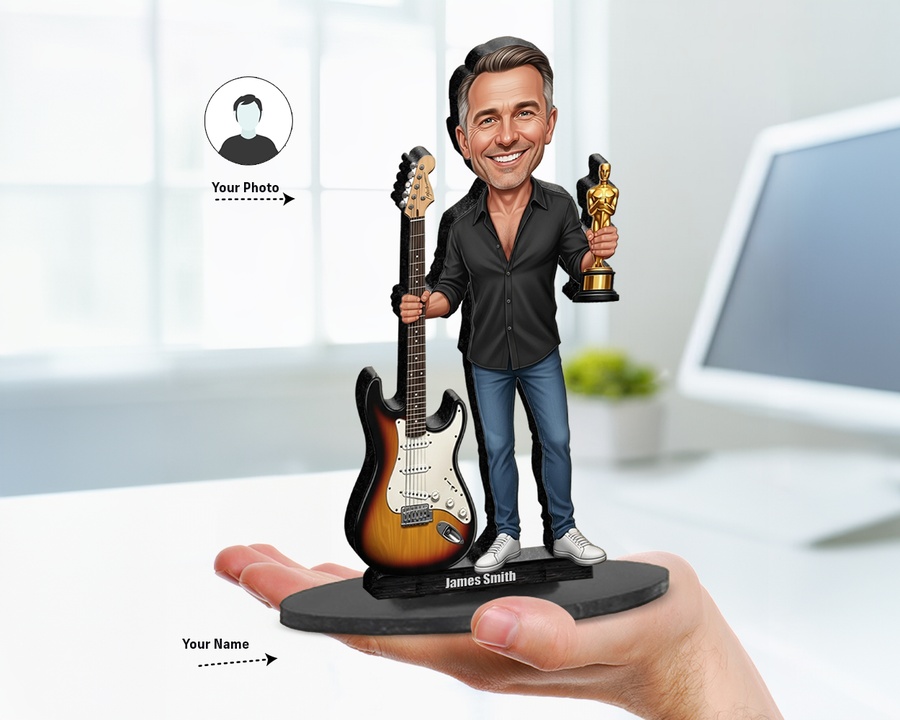 Electric Guitarist Music figurine — custom Funny gift