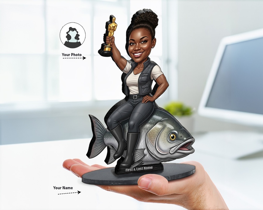 Fishing Champion figurine — custom Funny gift