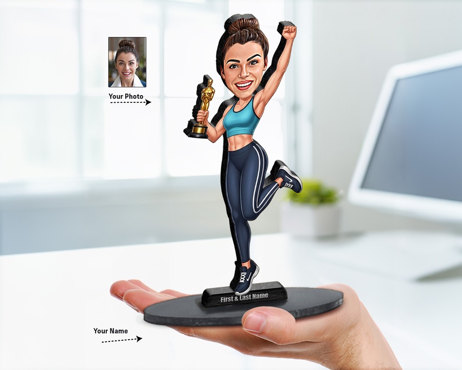 Fitness Champion Trophy figurine — custom Funny gift