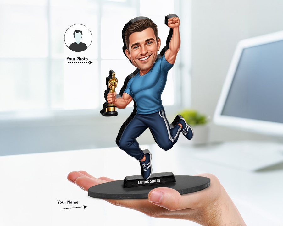 Fitness Coach Award Trophy figurine — custom Funny gift