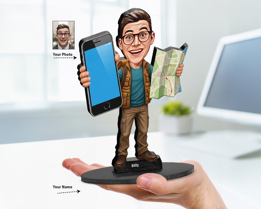 Hiker Outdoor Adventure figurine — custom Funny gift