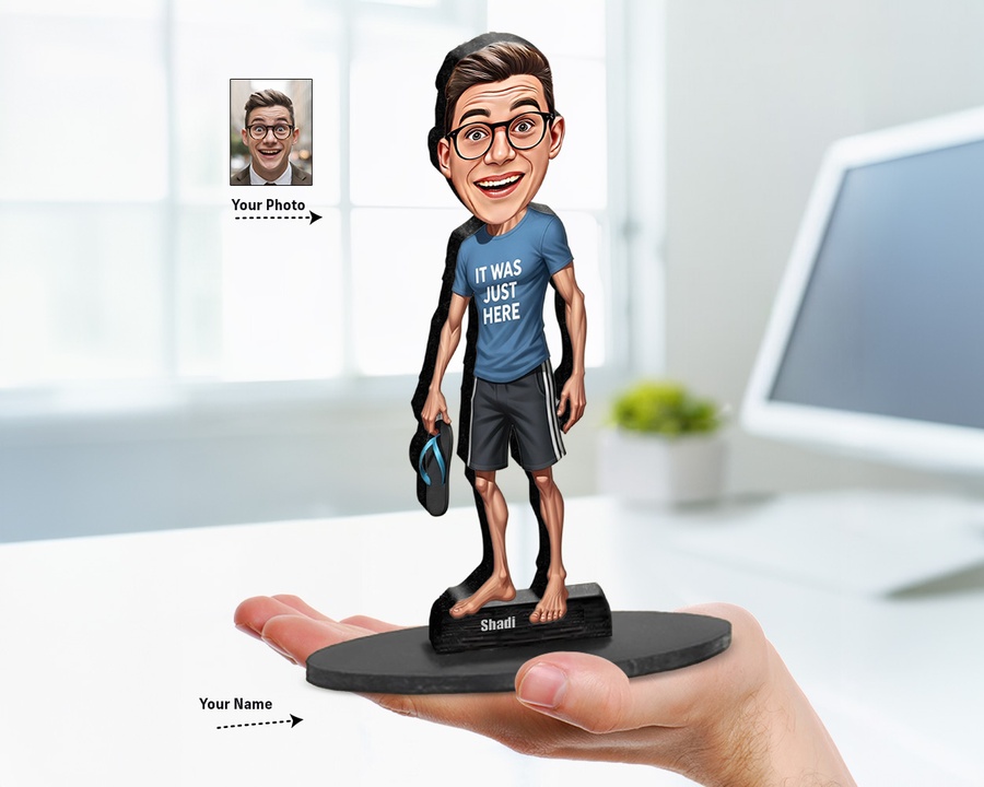 Summer Vacation Drink figurine — custom personalized Funny gift, premium wood 8 inches