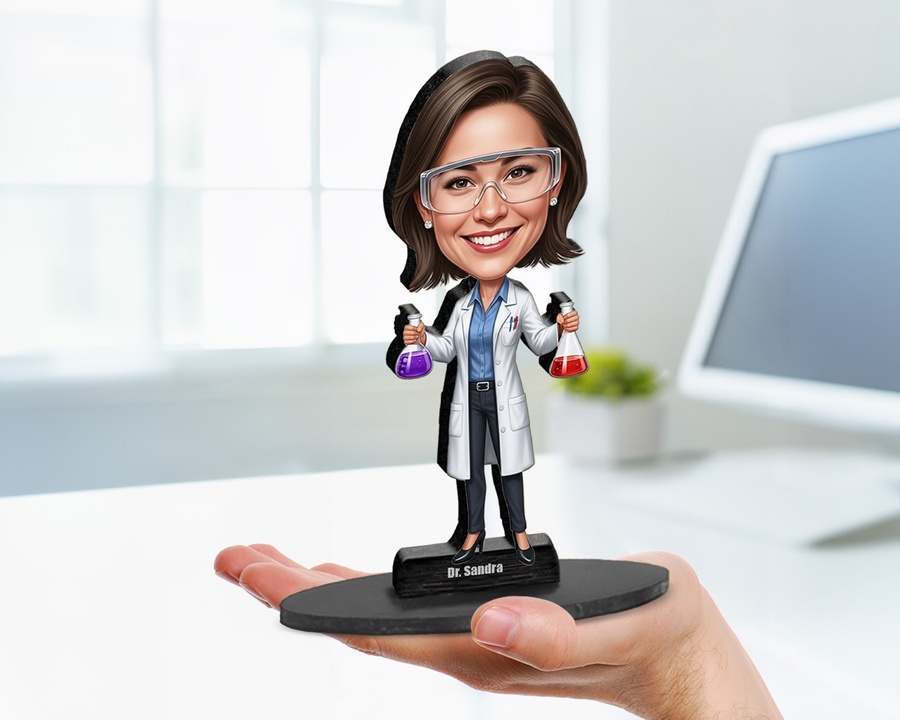 Chemist figurine — custom Healthcare gift