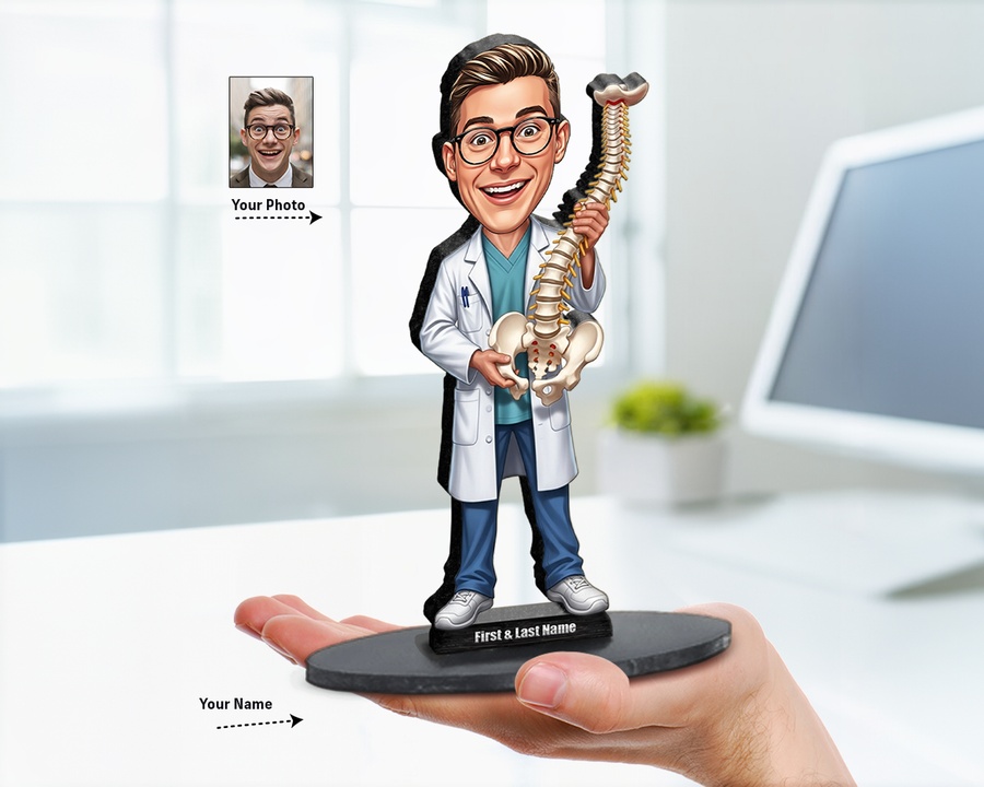 Chiropractor figurine — custom Healthcare gift