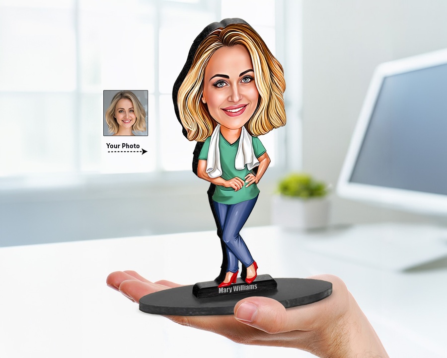 Healthcare Professional figurine — custom personalized Healthcare gift, premium wood 8 inches