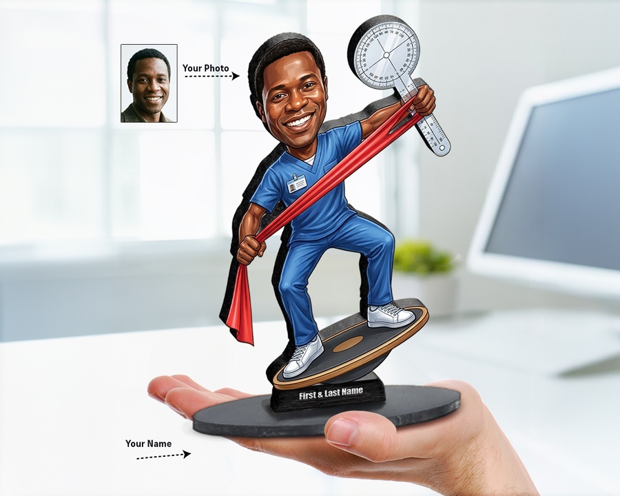 Healthcare Professional figurine — custom personalized Healthcare gift, premium wood 8 inches