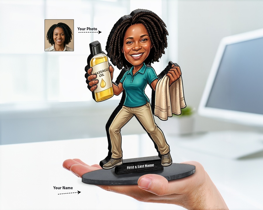 Healthcare Professional figurine — custom personalized Healthcare gift, premium wood 8 inches