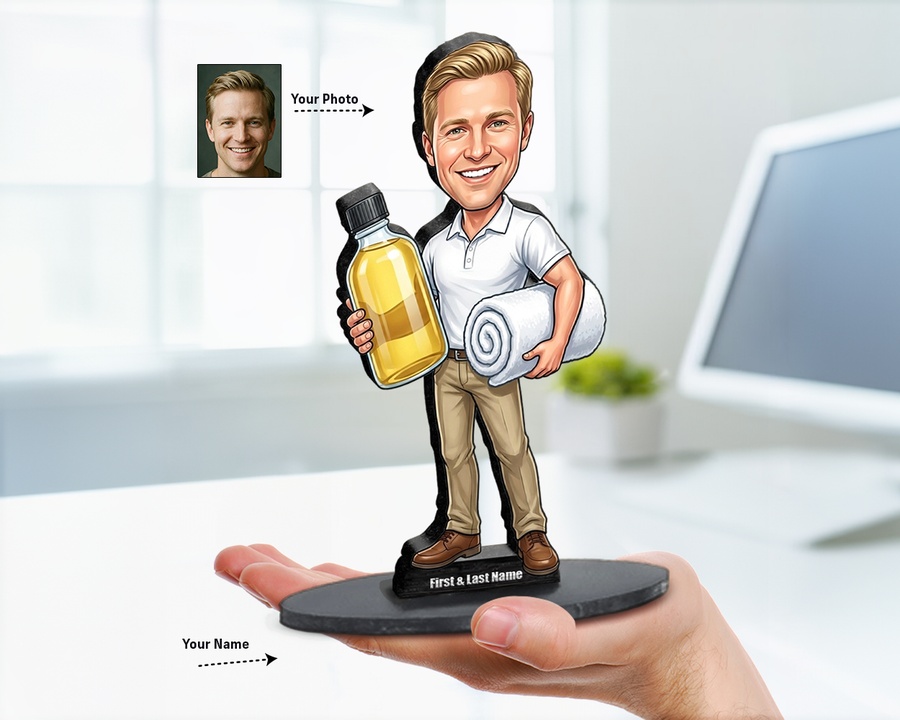Healthcare Professional figurine — custom personalized Healthcare gift, premium wood 8 inches