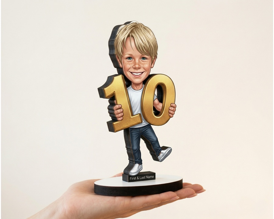 10th Birthday Number figurine — custom For Him gift