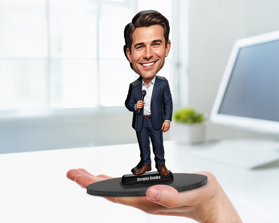 Business Coach figurine — custom personalized Business gift, premium wood 8 inches