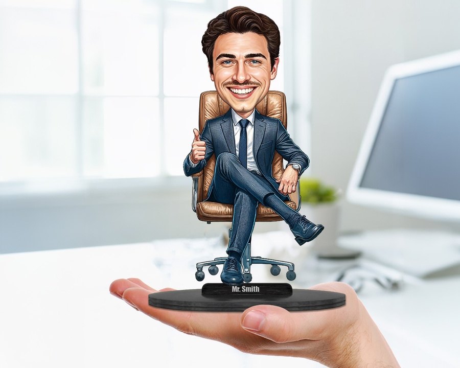 Lawyer figurine — custom personalized Business gift, premium wood 8 inches