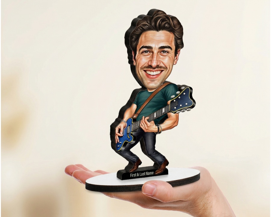 Guitarist figurine — custom Music gift