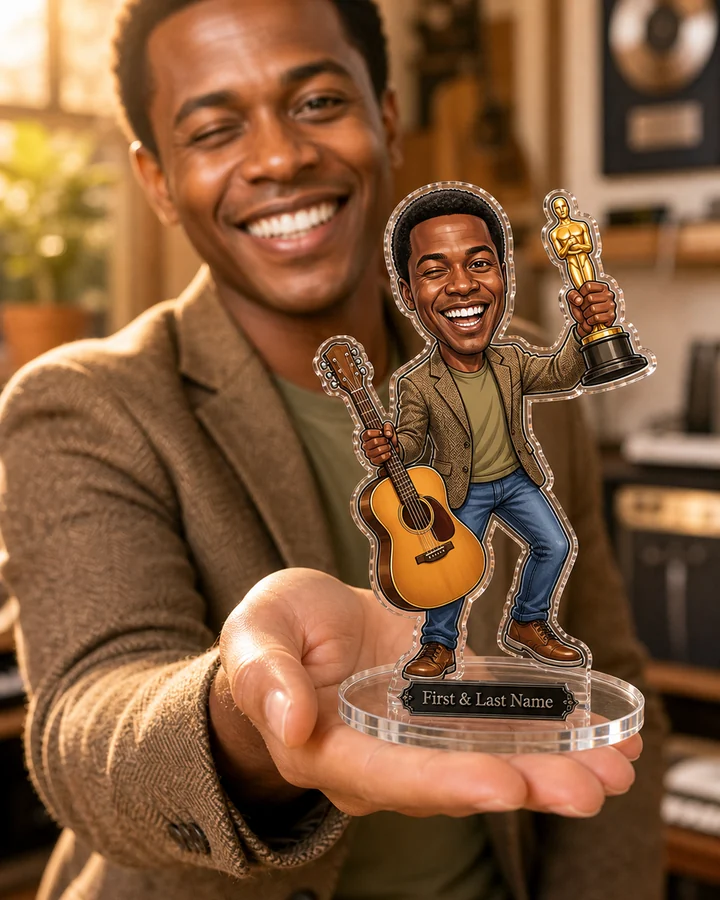 Award Guitarist (Male) figurine — custom Music gift