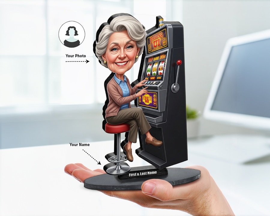 Grandma Slot Machine Gamer figurine — custom New Arrivals gift