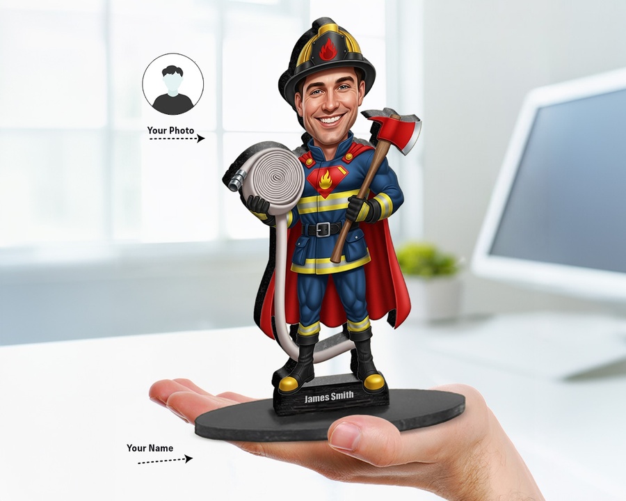 Super Firefighter figurine — custom Healthcare gift