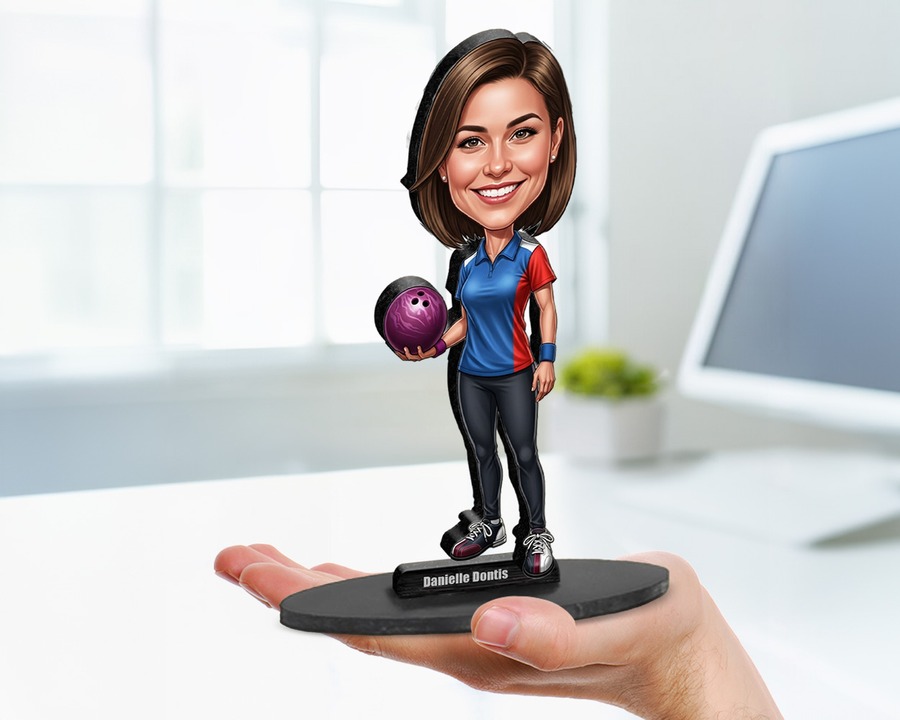 Bowler (Female) figurine — custom Sport gift