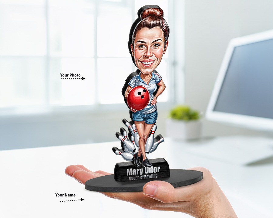 Bowler (Female) figurine — custom Sport gift