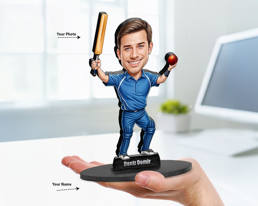 Cricket Player figurine — custom Sport gift