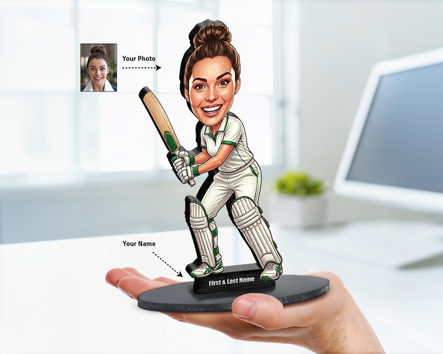 Cricket Player figurine — custom Sport gift