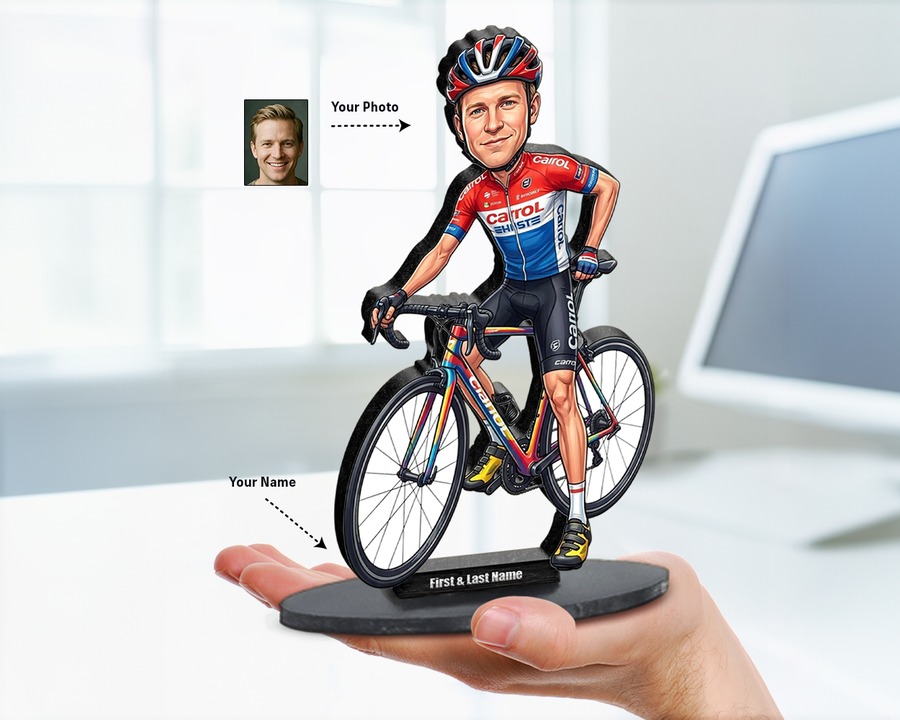Cyclist figurine — custom Sport gift