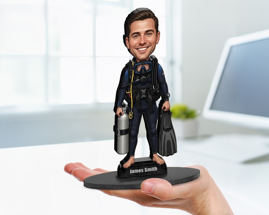 Diving Instructor figurine — custom Sport gift