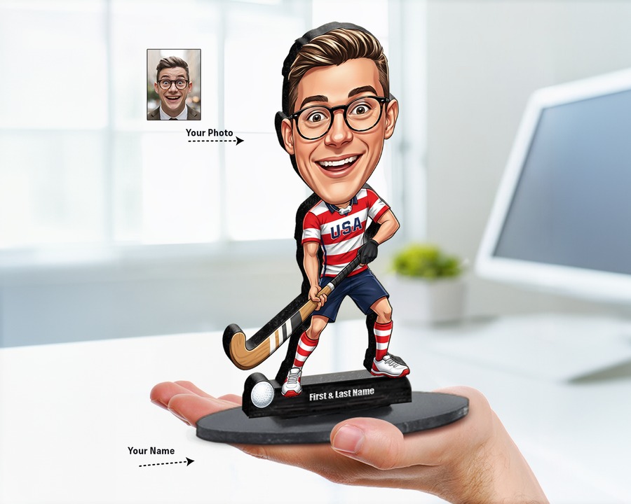 Field Hockey Player figurine — custom Sport gift