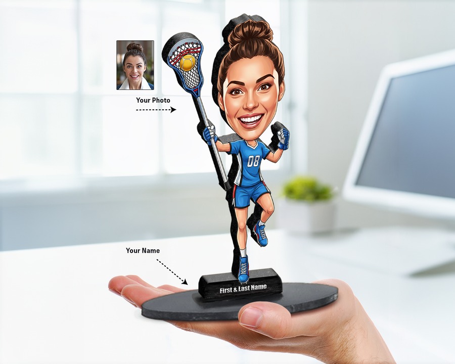 Lacrosse Player figurine — custom Sport gift