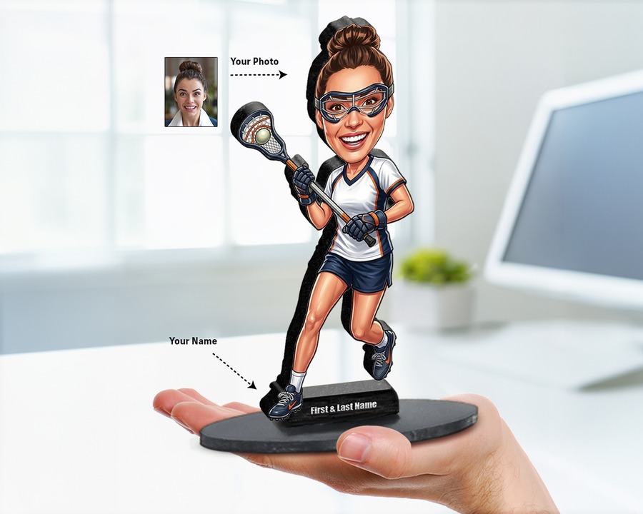 Lacrosse Player figurine — custom Sport gift