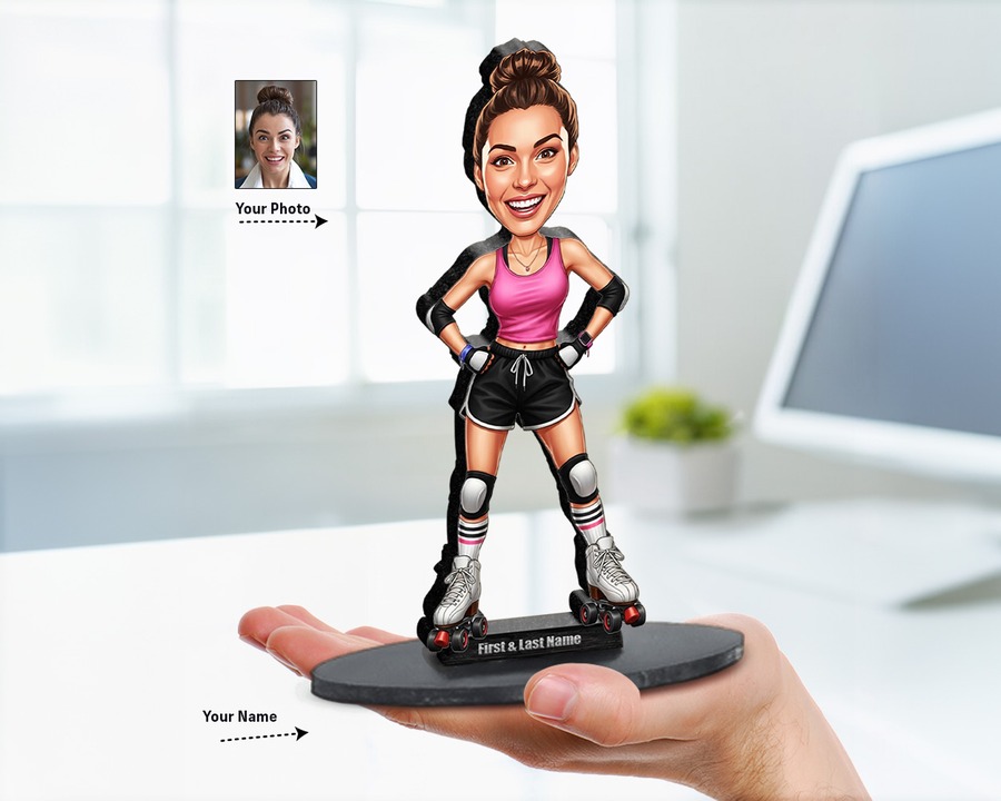 Roller Skater figurine — custom Sport gift