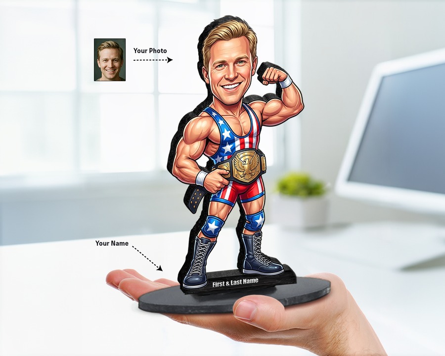American Wrestling Champion (Male) figurine — custom Sport gift