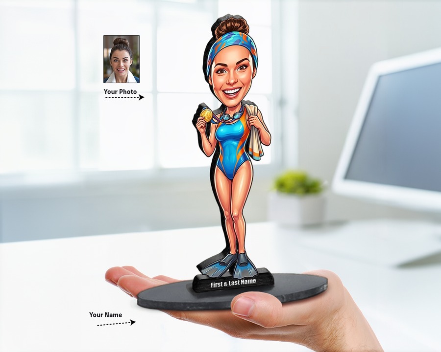 Swimmer figurine — custom Sport gift