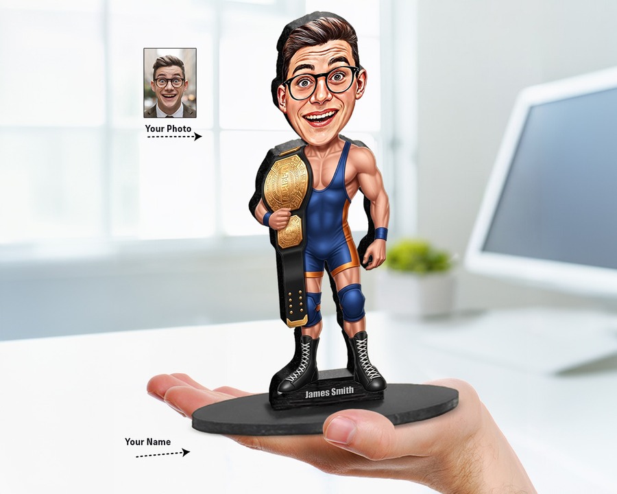 Wrestler (Male) figurine — custom Sport gift