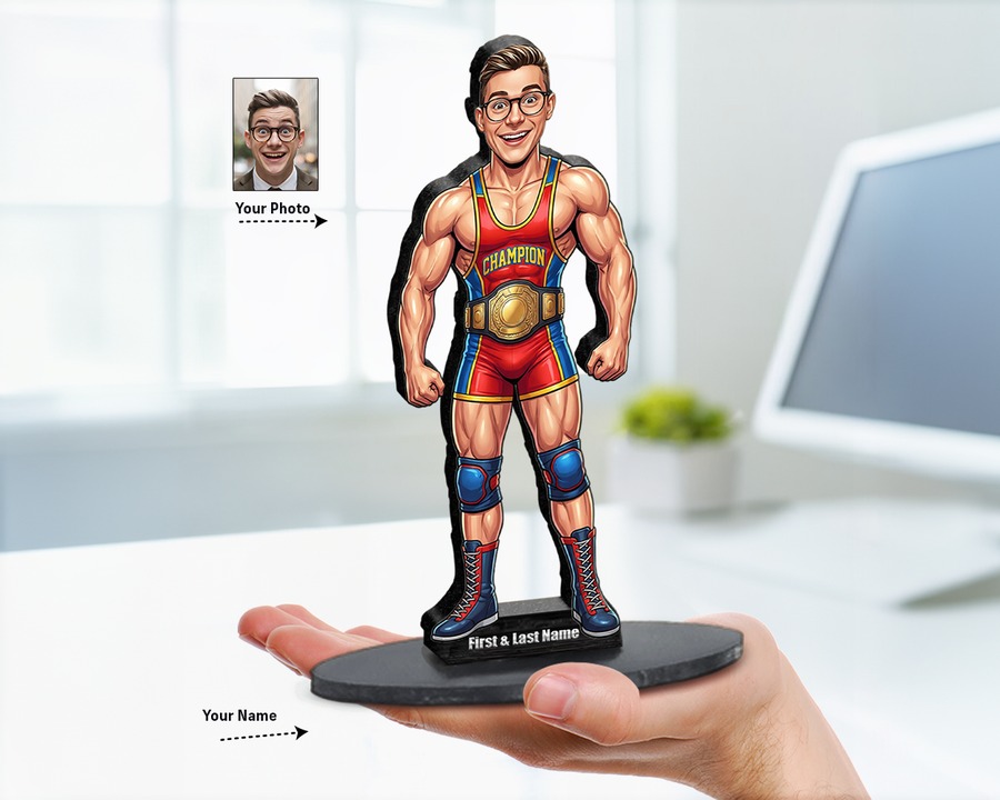 Wrestler (Male) figurine — custom Sport gift